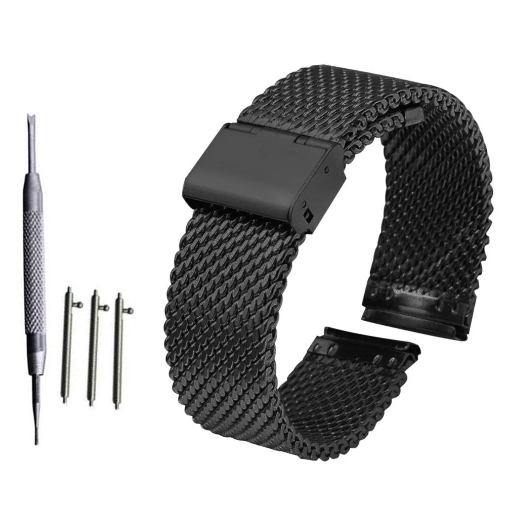 18mm 20mm 22mm 24mm Universal Milanese Watchband Bracelet