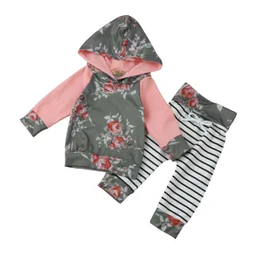 2 Piece Grey Garden Baby Girl Sweatshirt and Pants