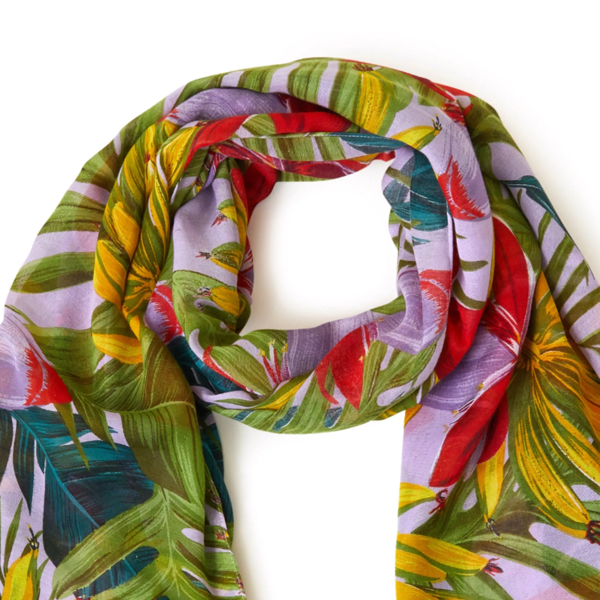 Accessorize London Women's Multi Tropical Print Scarf