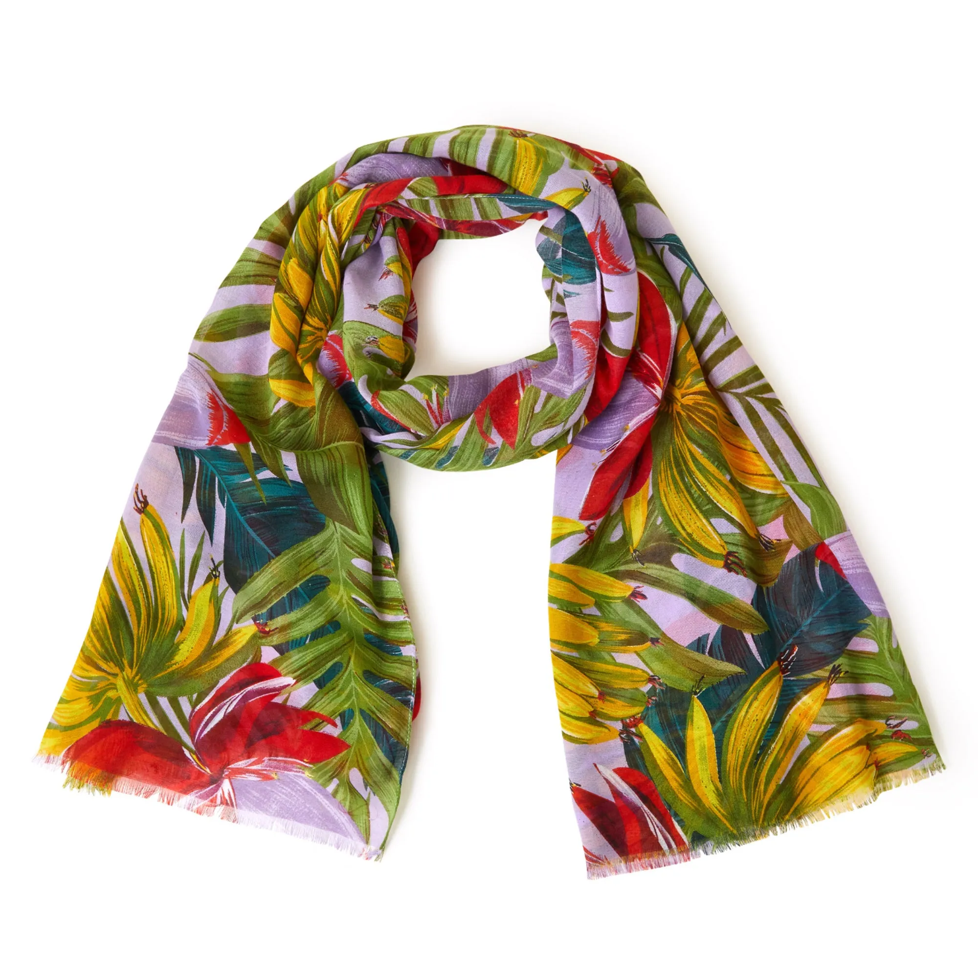 Accessorize London Women's Multi Tropical Print Scarf