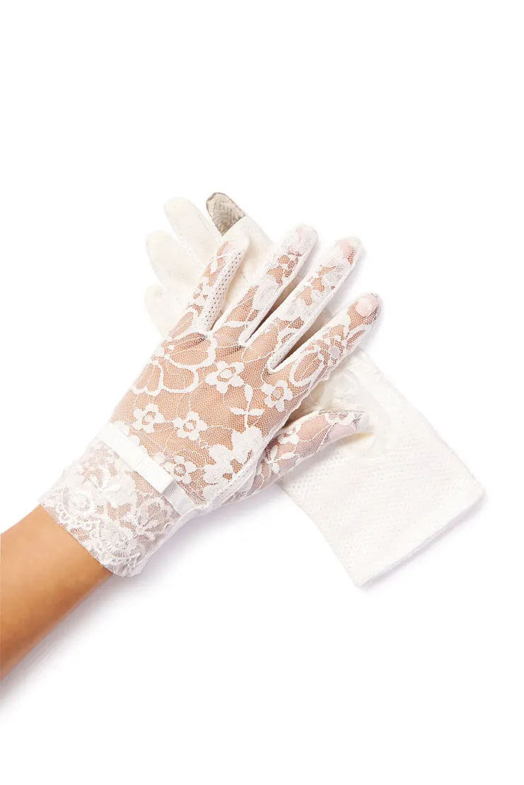 Amelie Lace Gloves - Gray Grace