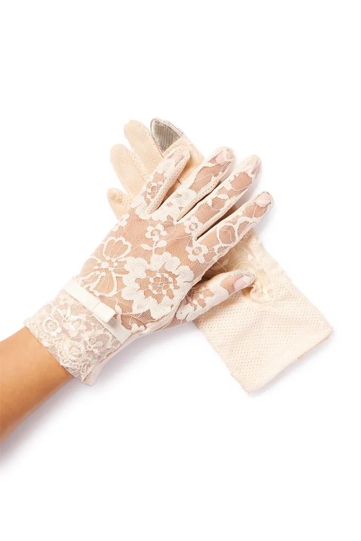 Amelie Lace Gloves - Gray Grace