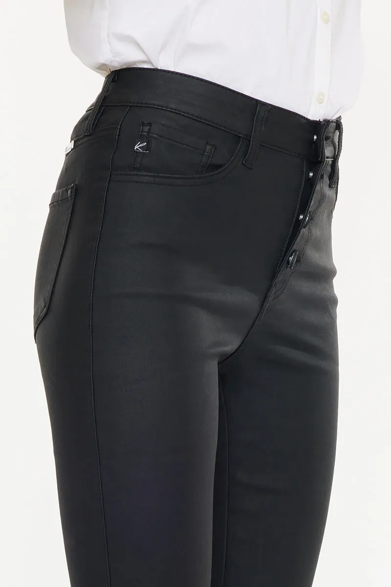 Autumn High Rise Faux Leather Ankle Skinny Pants