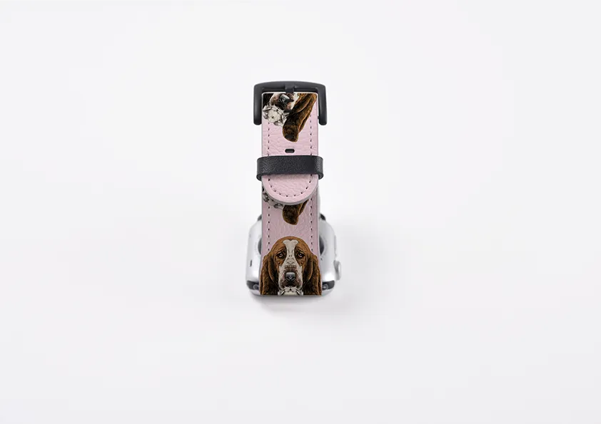 Basset Hound New Pink Apple Watch Strap