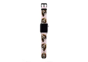 Basset Hound New Pink Apple Watch Strap