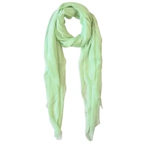 Blue Pacific Tissue Solid Silk Linen Lightweight Scarf in Bright Celadon Green