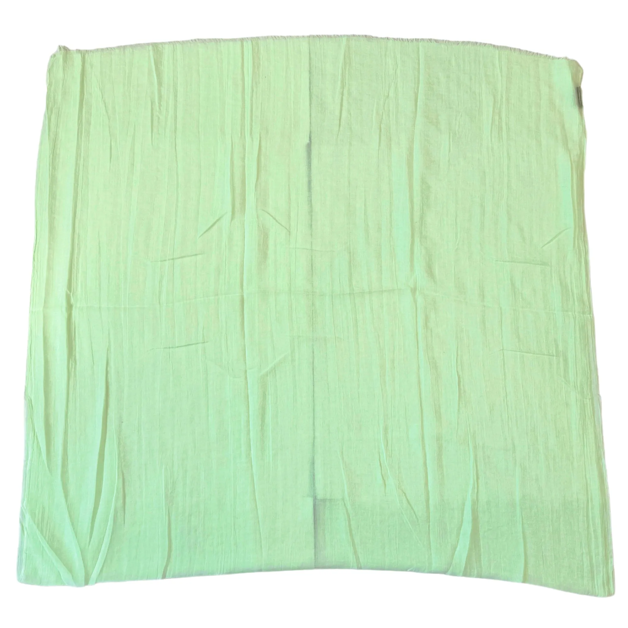 Blue Pacific Tissue Solid Silk Linen Lightweight Scarf in Bright Celadon Green