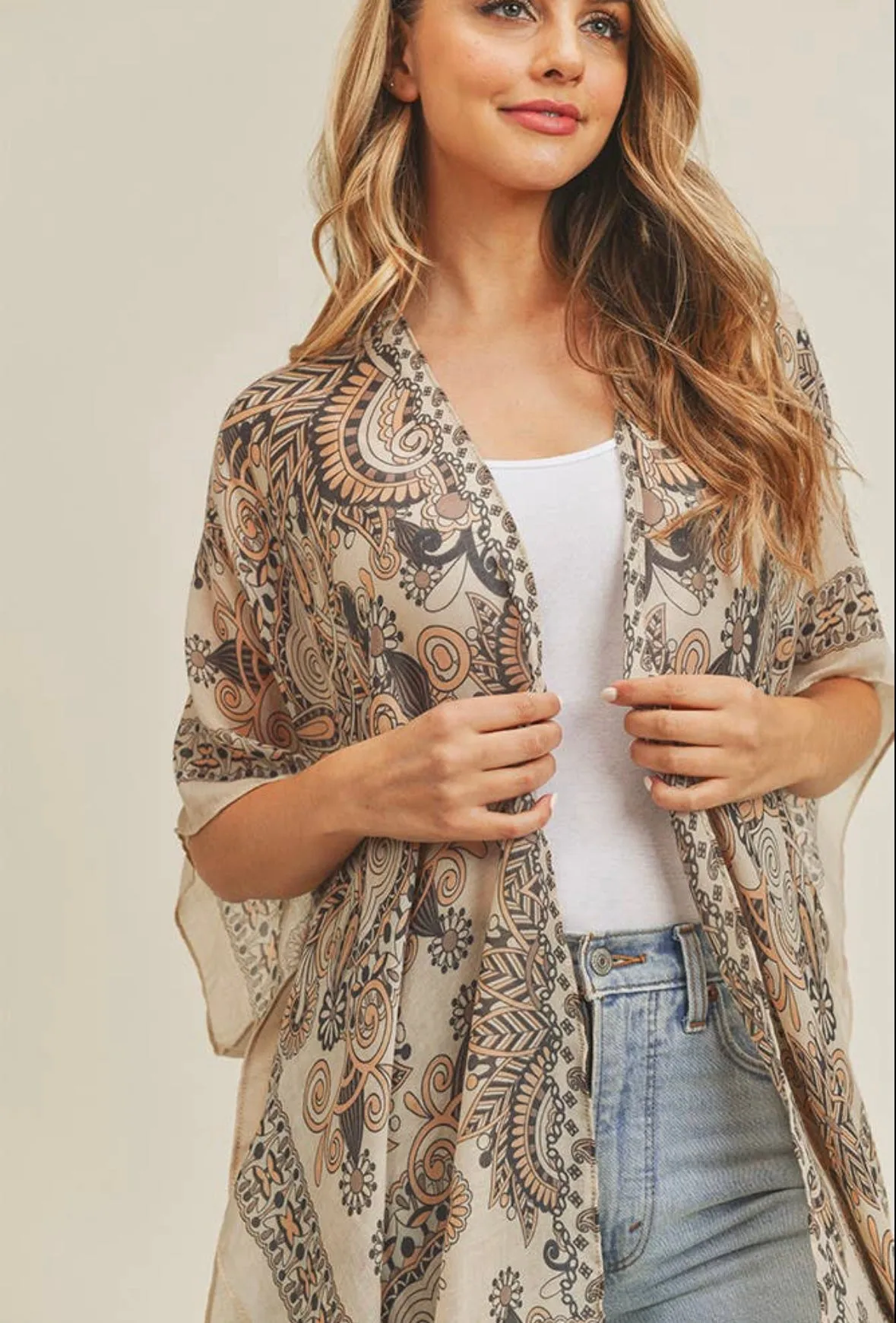 Bohemian Print Kimono