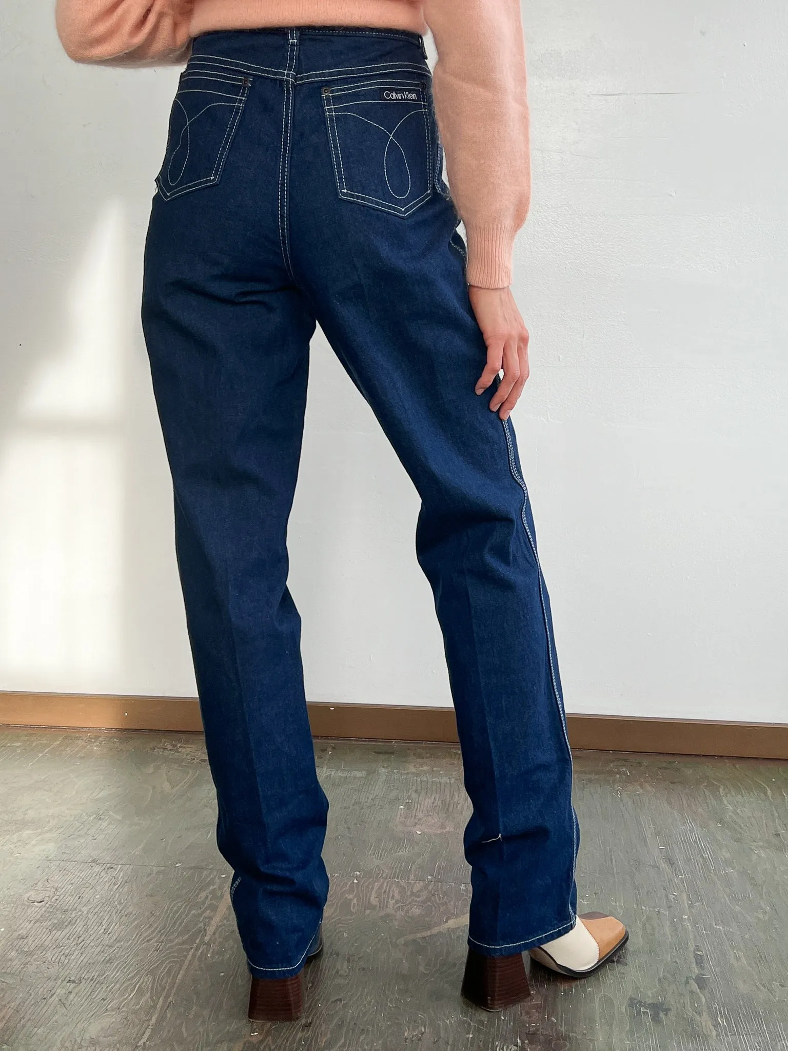 Calvin Klein Overstitch Logo Denim