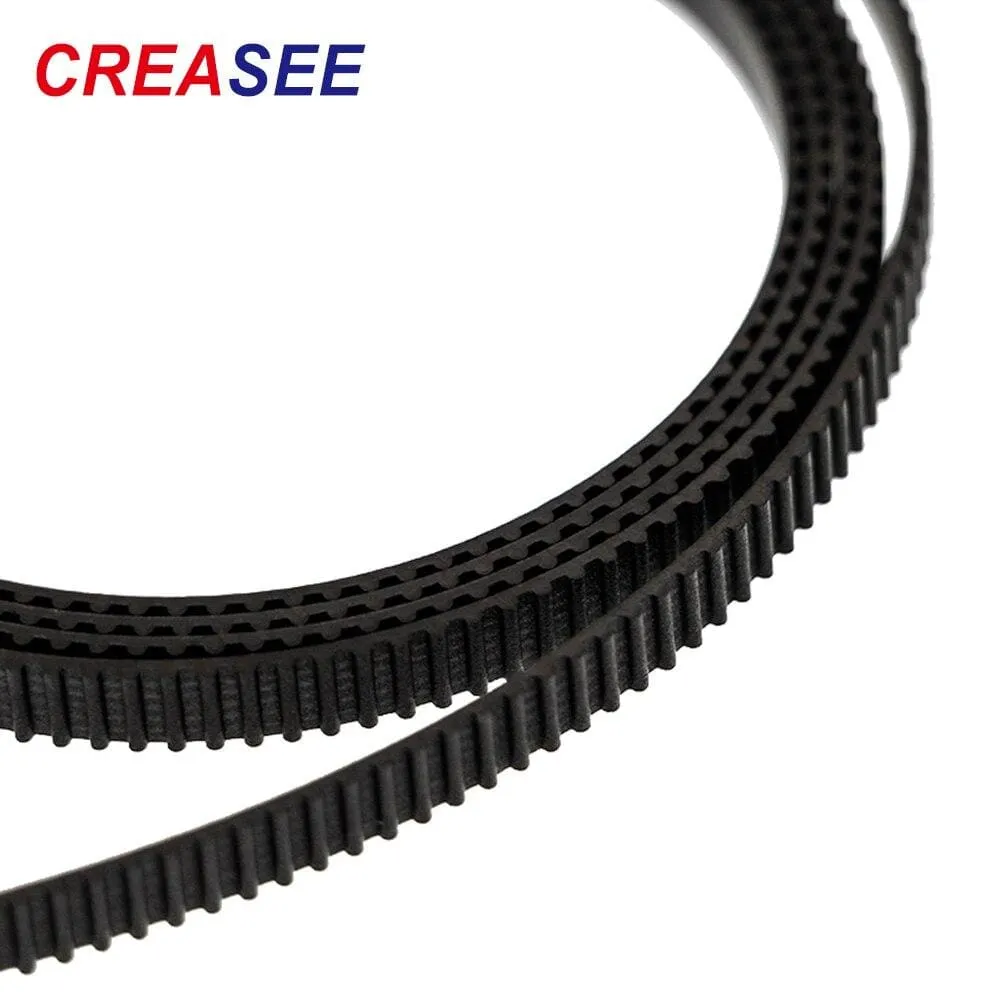 CREASEE Synchronous Bel For 3D Printer Black Rubber 2GT 6mm Timing Belt X Y Axis Belt for Printer  50mm 100mm Printer 3dParts