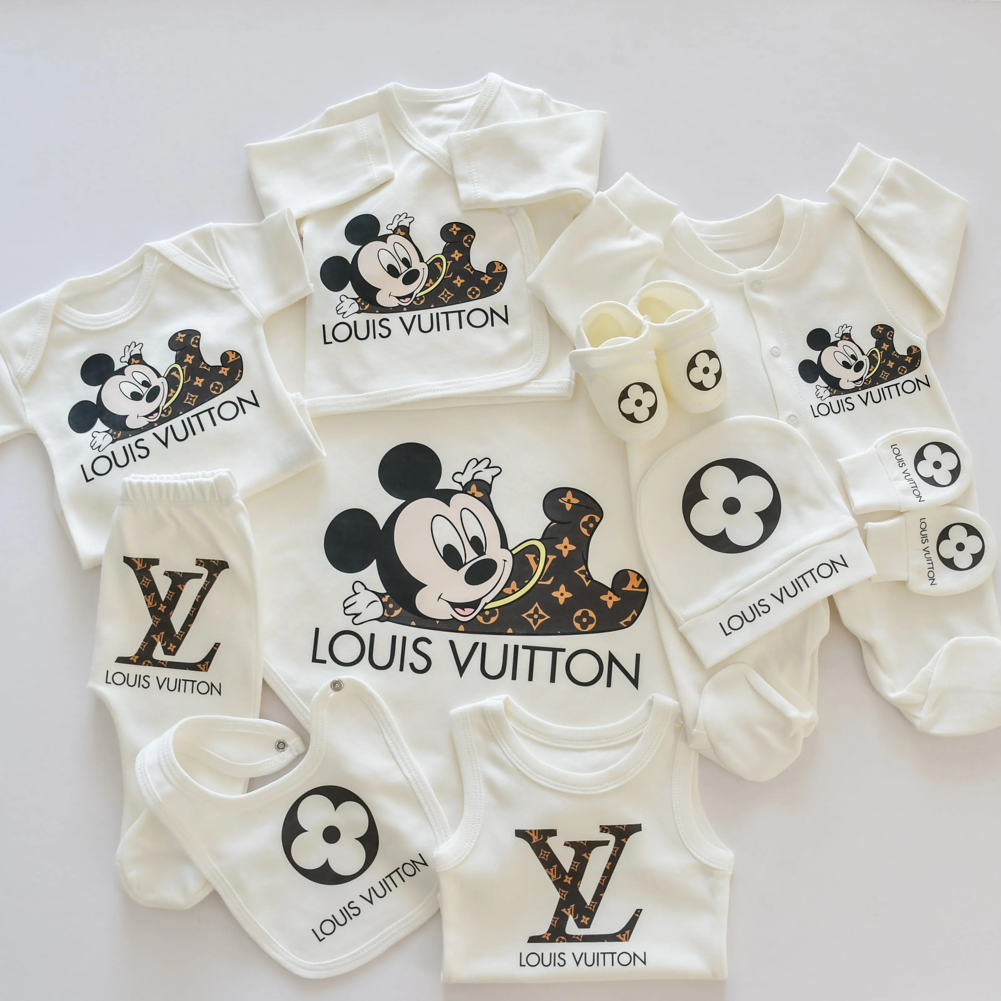 Cute Mickey and Minnie Newborn Baby Set