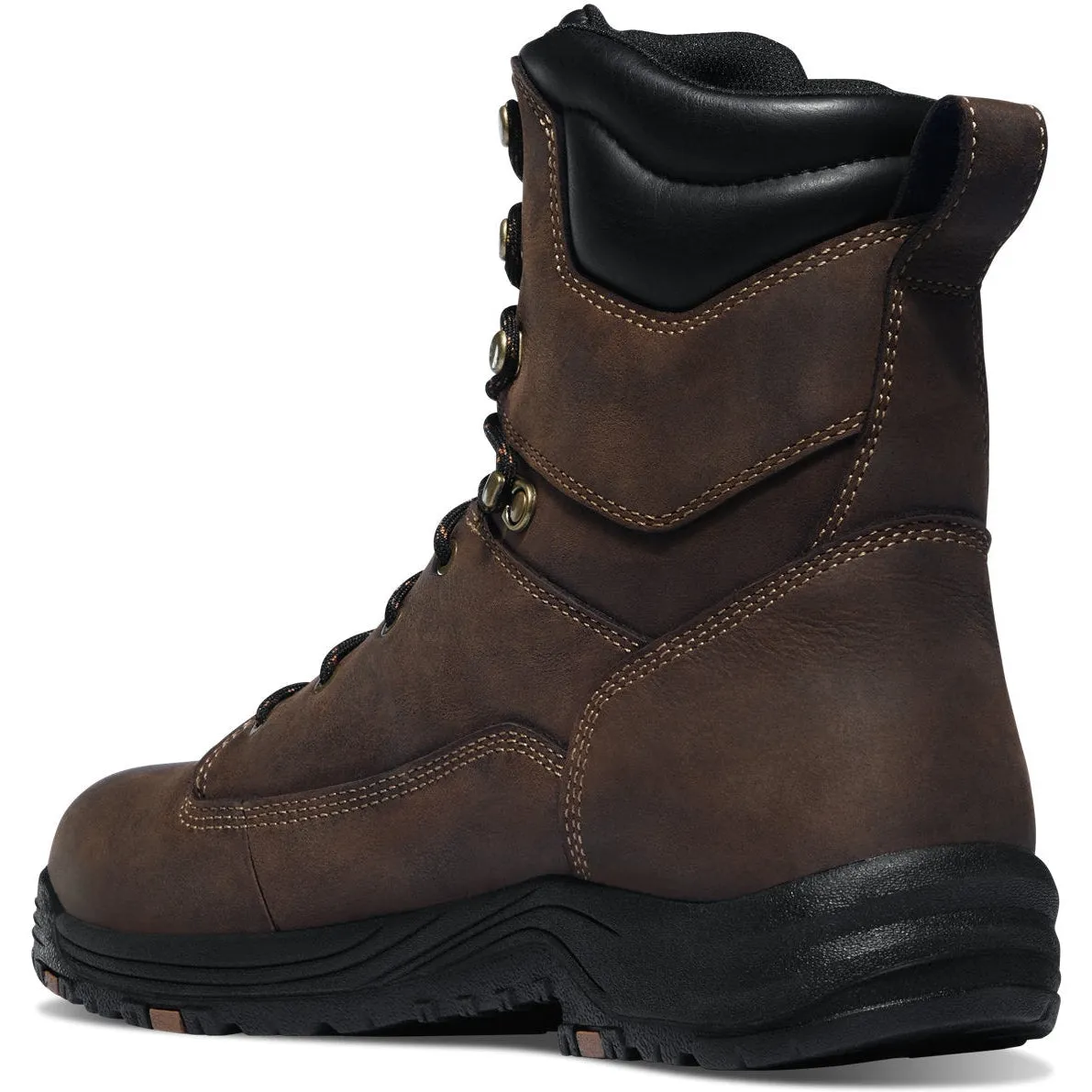 Danner Men's Riverside 8" Plain Toe WP Lace Up Work Boot - Brown - 19457