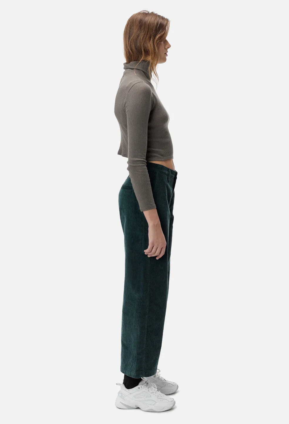 Des Cashmere Rib Turtleneck / Moss Green