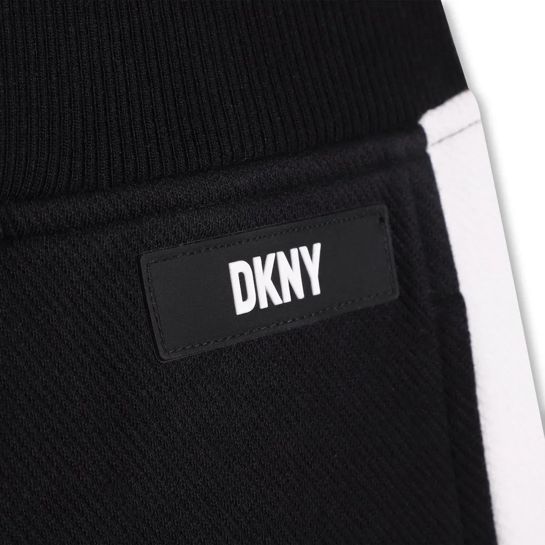 DKNY Junior Boys Black Fancy French Terry Pants _D24801-09B