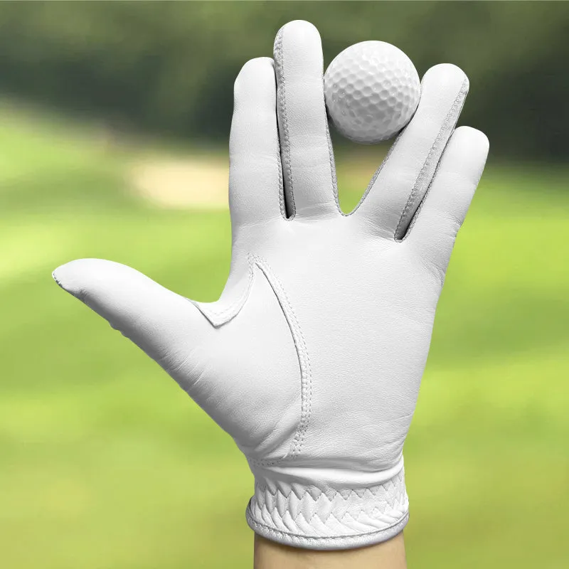 Dprofy Pro Cabretta Leather Golf Gloves 4 Units Package