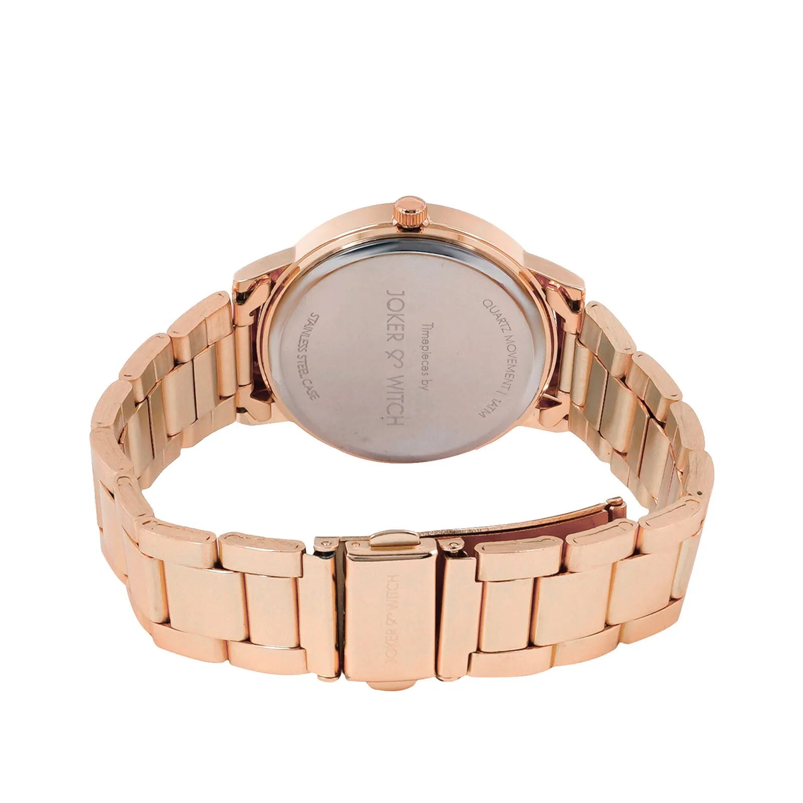 Eclipse Deep Taupe Dial Rosegold Metallic Strap Watch