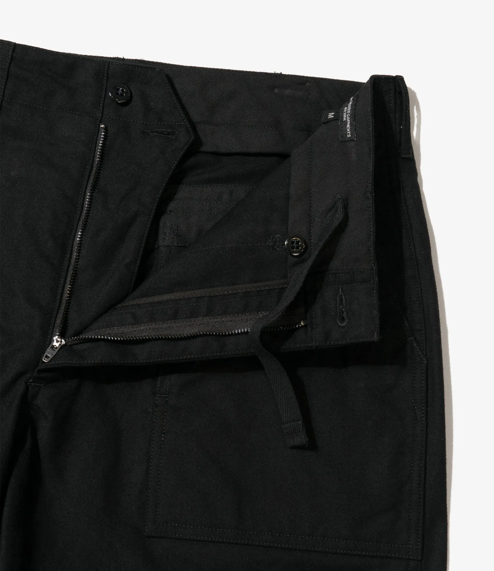 Engineered Garments Fatigue Pant - Black Cotton Brushed