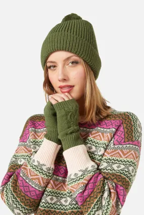 Fancy Cable Fingerless Gloves