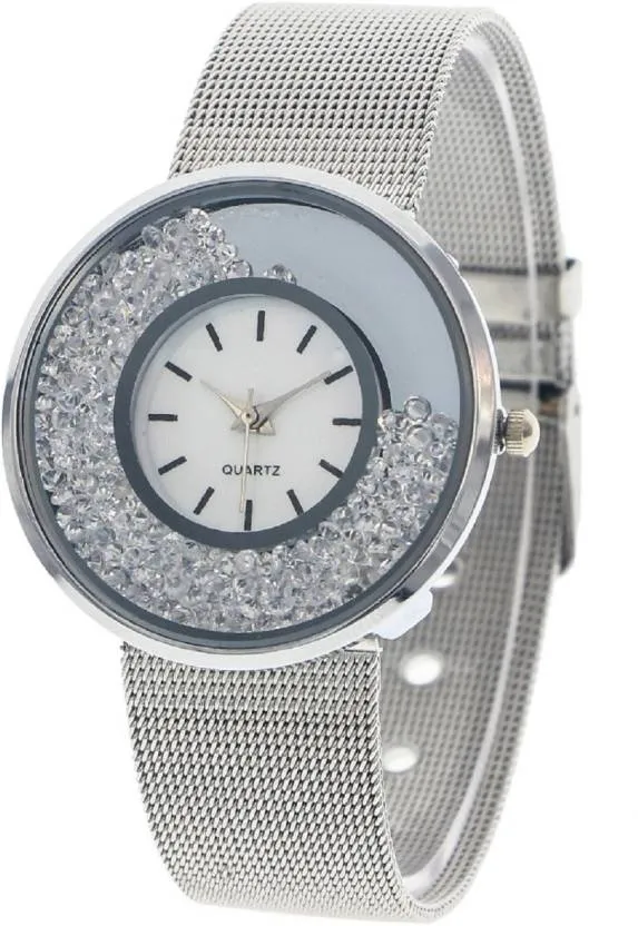 Fashion Stainless Steel Silver Band Quartz Luxury Watch