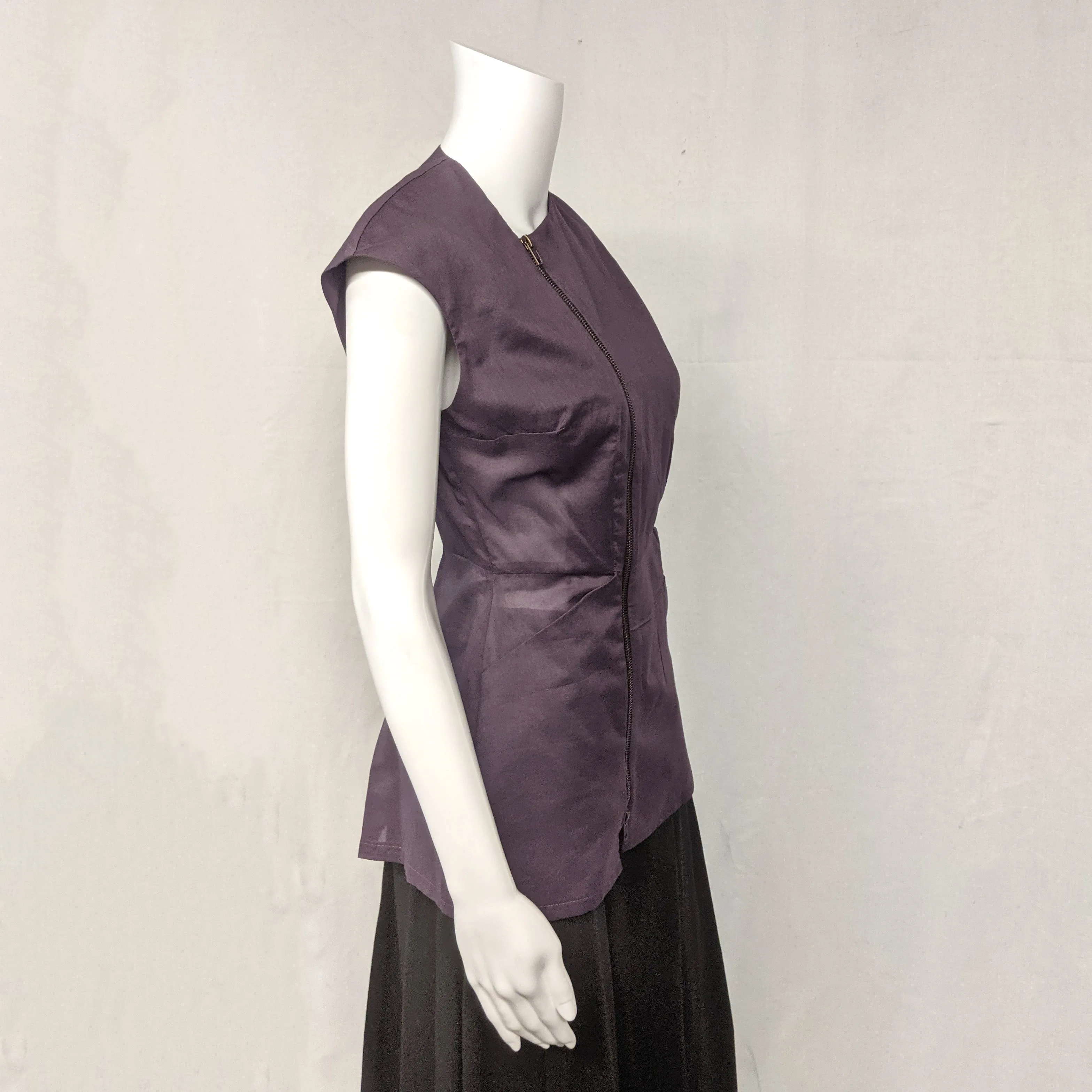 Ferrier Top in Eggplant by Kim Schalk