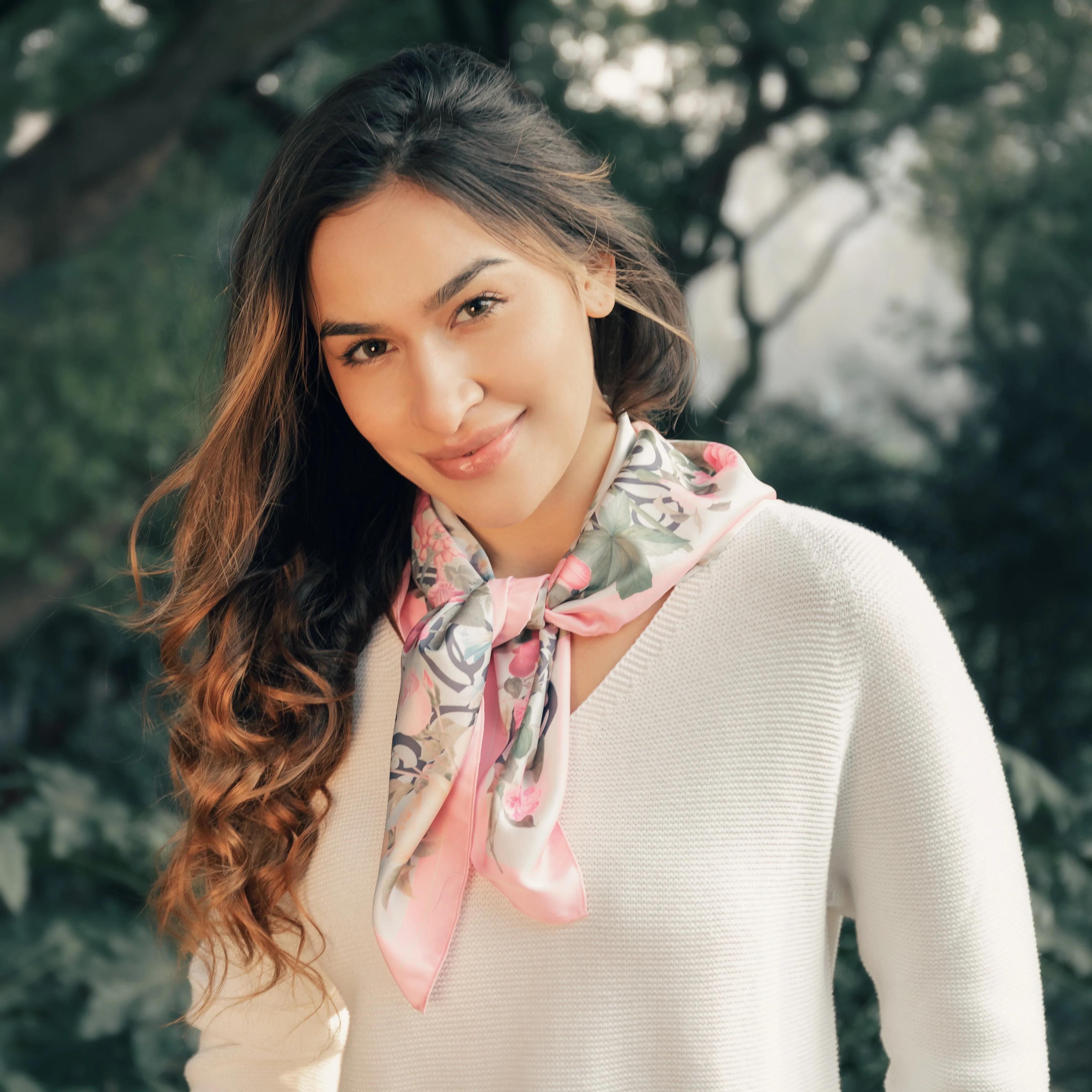 Floral Square Scarf