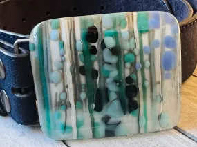 Fused Adjustable Glass Belt Buckle~ Crew