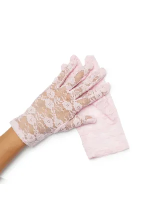 Gracie Lace Gloves - Pink