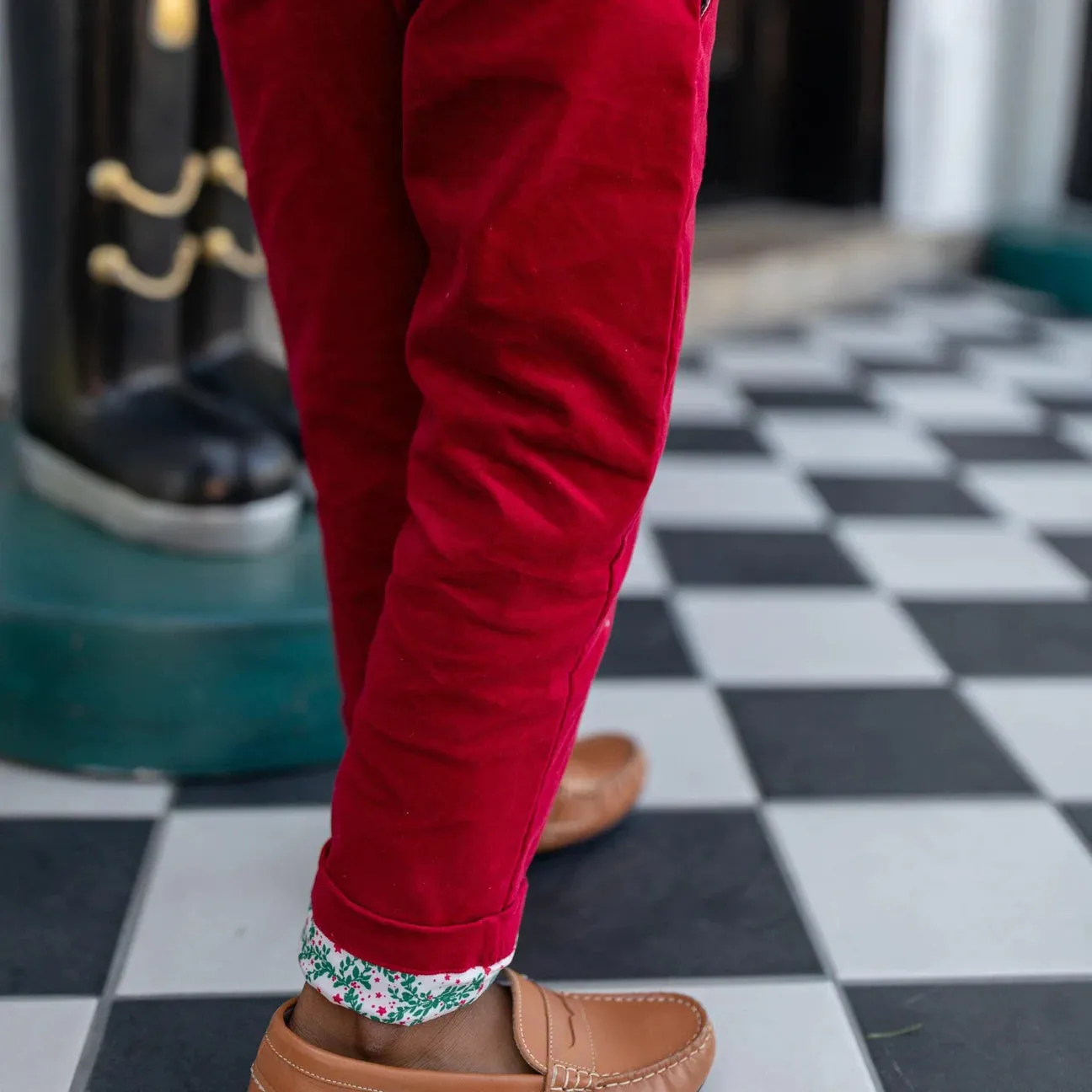 Henry Duvall - Bradford Trousers in Oxford Red Velvet