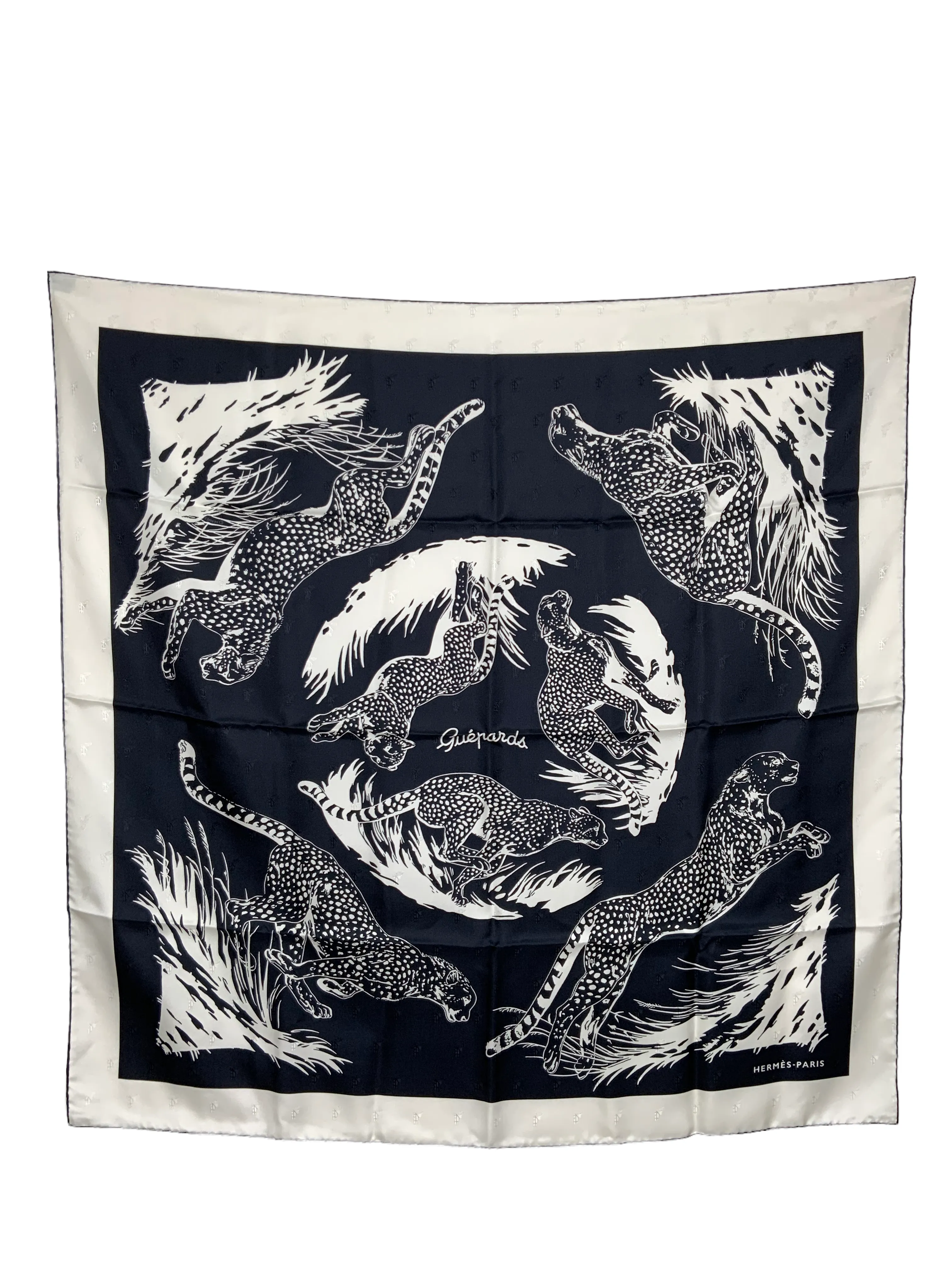 Hermes Guepards Silk Jacquard Scarf 90