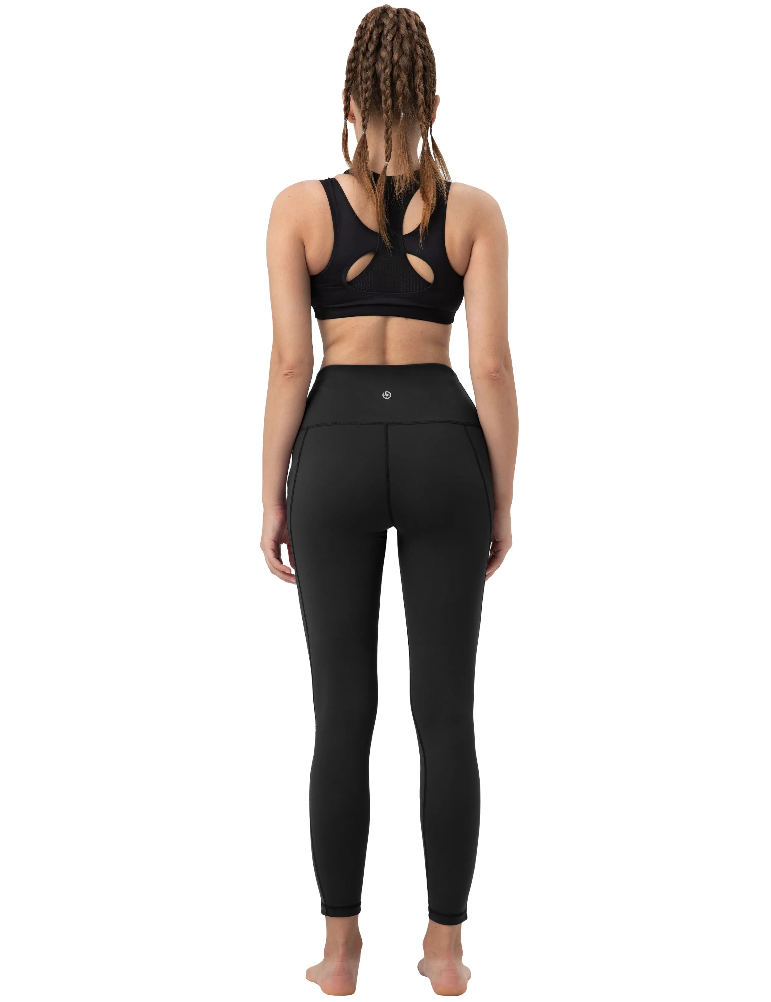 High Waist Side Pockets Yoga Pants black