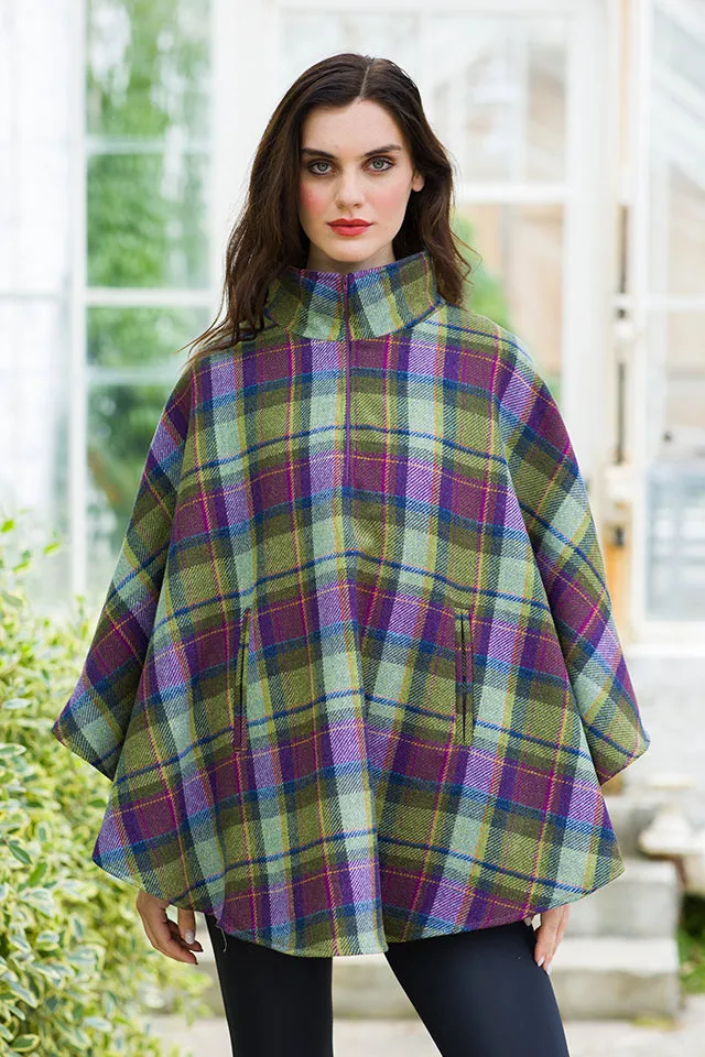 Irish Tweed Half Zip Poncho [7 Colors]