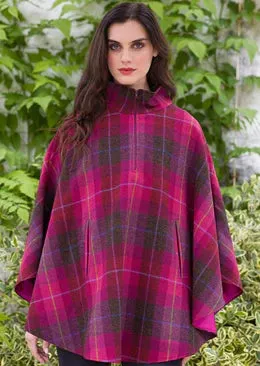 Irish Tweed Half Zip Poncho [7 Colors]