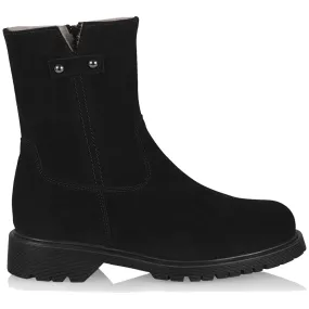 La Canadienne Women's Hunter Waterproof Shearling Black Suede