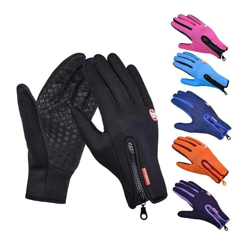 Man Winter Skiing Gloves Touch Screen Waterproof Warm Fashion Windproof Cycling Zipper Outdoor Sports Gloves