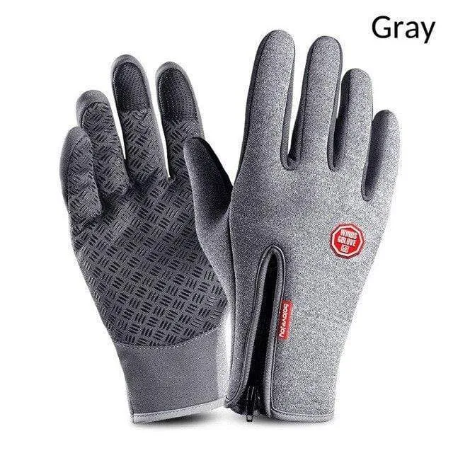 Man Winter Skiing Gloves Touch Screen Waterproof Warm Fashion Windproof Cycling Zipper Outdoor Sports Gloves