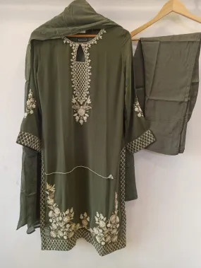 Mehendi Green Georgette Kurta Set