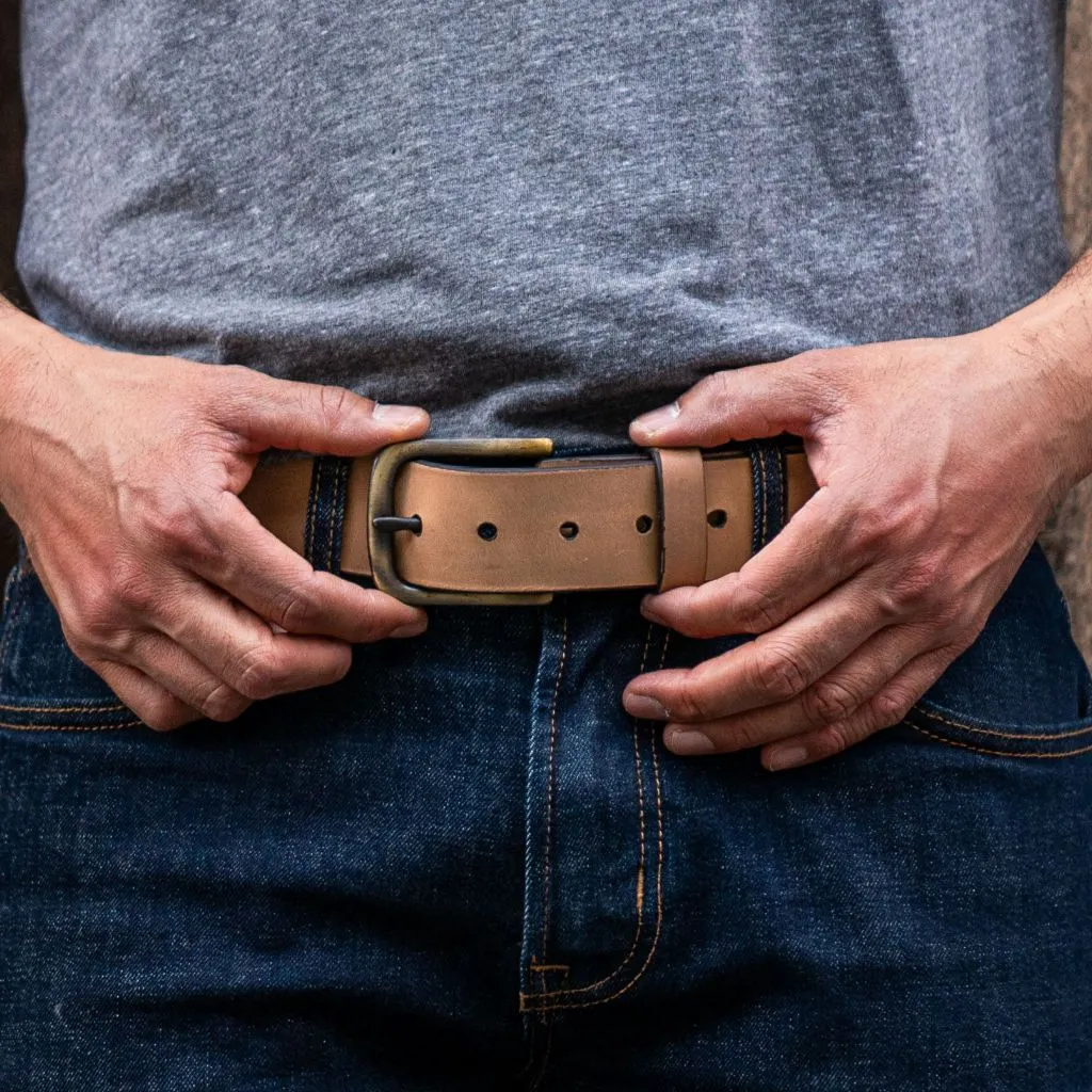 Men's Heritage Leather Belt | Natural