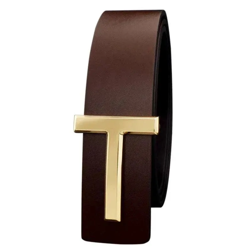 New Men's Belt High Quality Designer Belts Men Fashion Letter Luxury Famous Leather Belt Jeans Cowskin Waist Strap 3.7cm