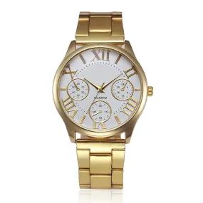 New stylish Luxury Stainless Steel Gold Watch