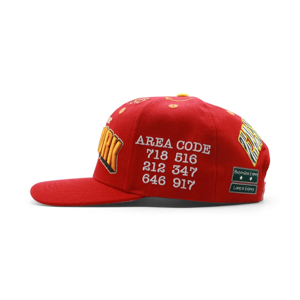 New York Everything Snapback Hat Red