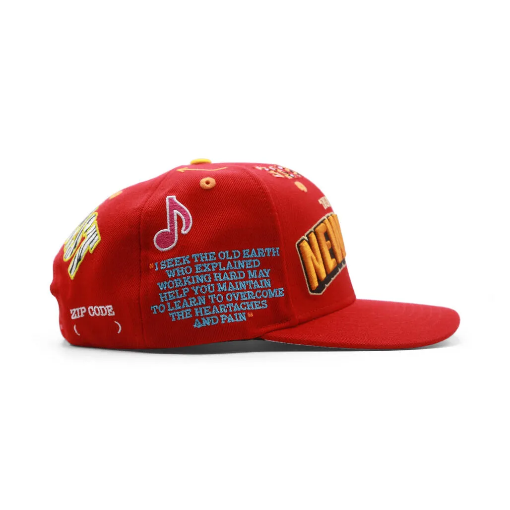 New York Everything Snapback Hat Red