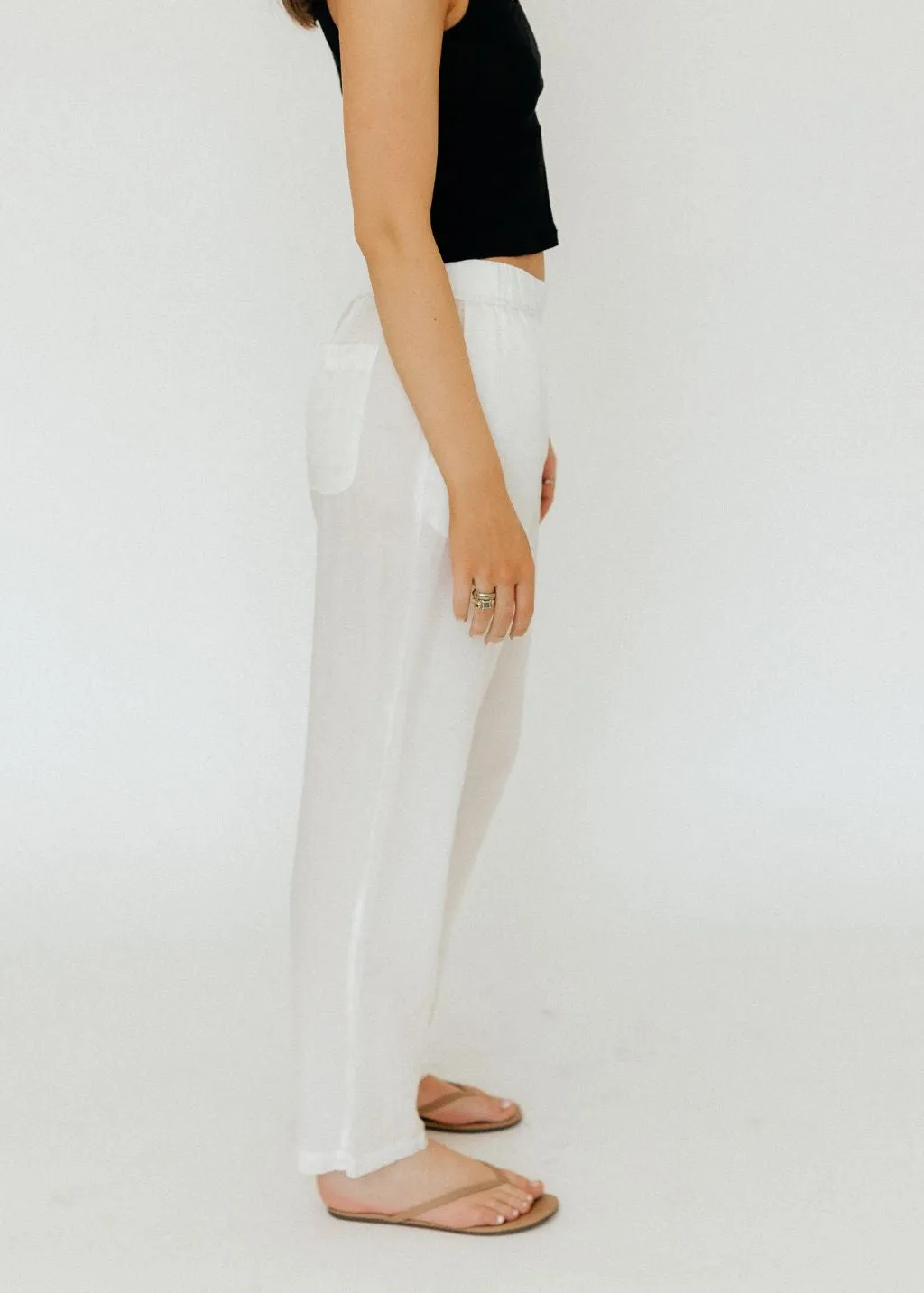 Raquel Allegra Fez Pant in Washed White