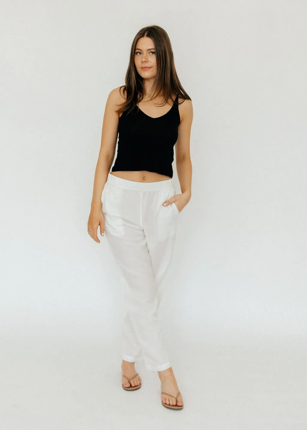 Raquel Allegra Fez Pant in Washed White