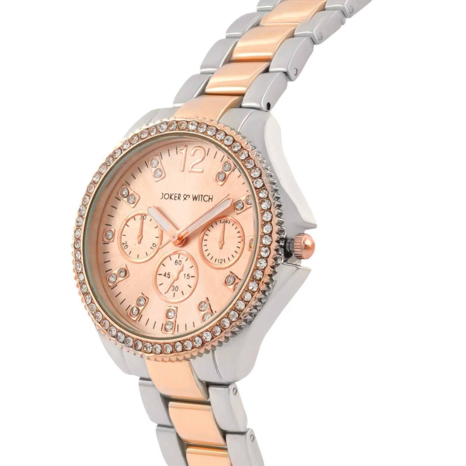 Reina Dual Tone Metallic Strap Watch