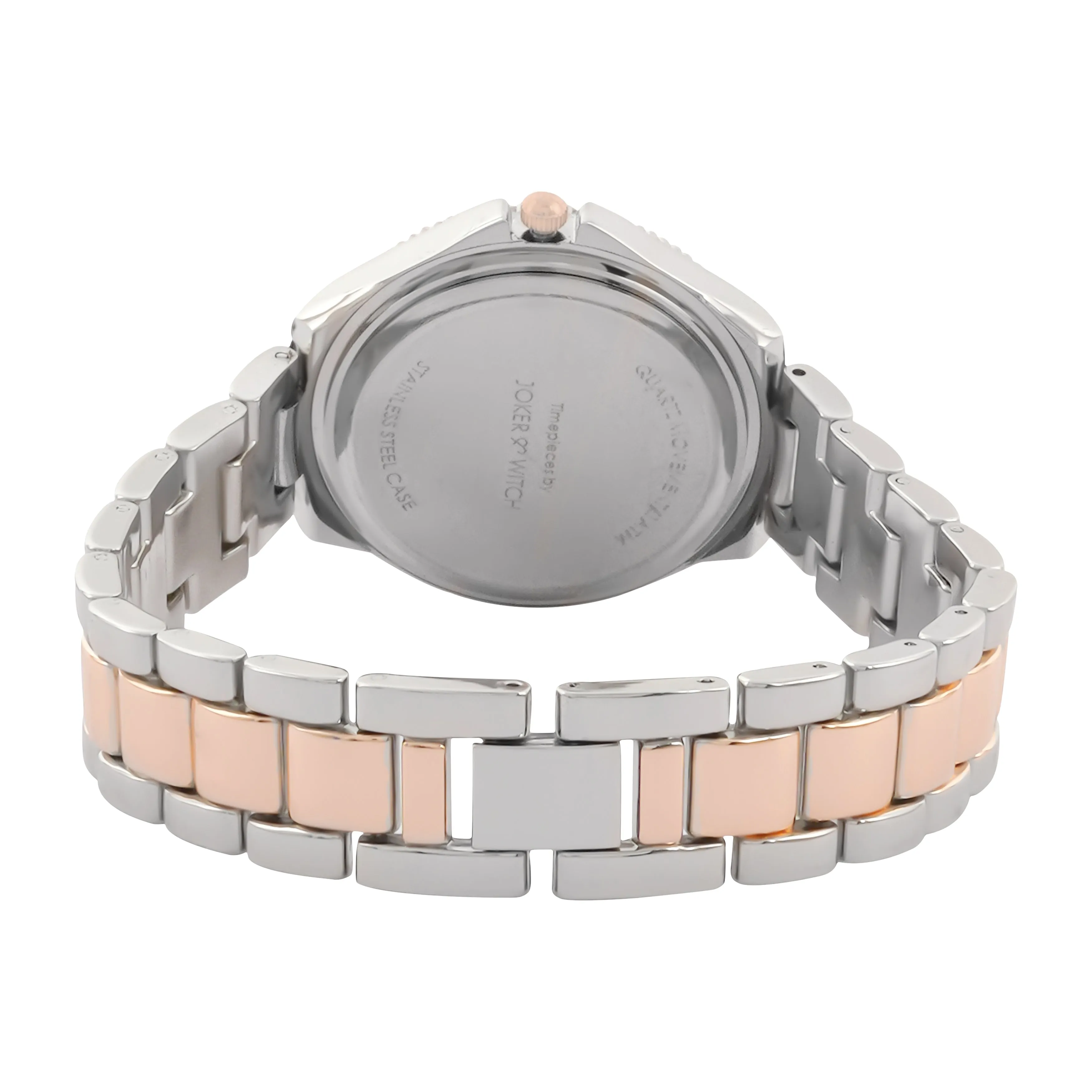 Reina Dual Tone Metallic Strap Watch