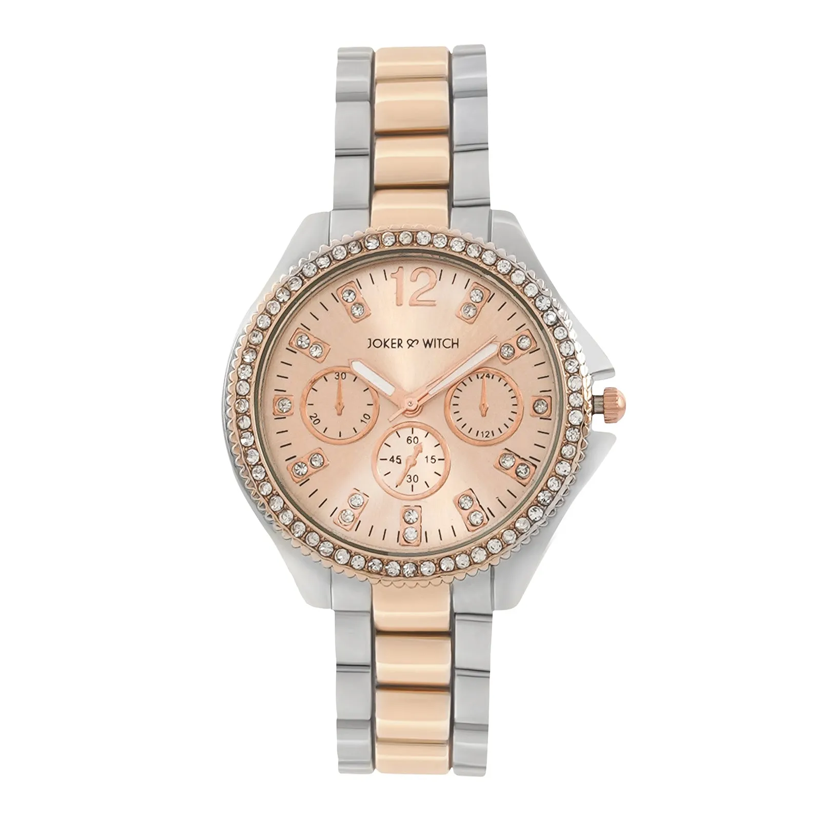 Reina Dual Tone Metallic Strap Watch