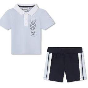 Set de para bebés short con playera Boss azul