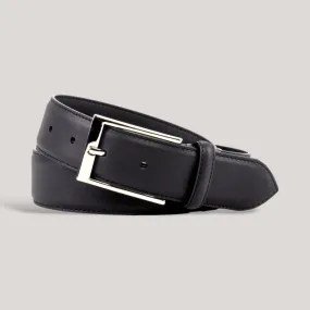 SOPHOS - Black Vegan Belt - Silver