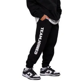 TEAMJOINED JOINED LOGO SWEATPANTS-BLACK