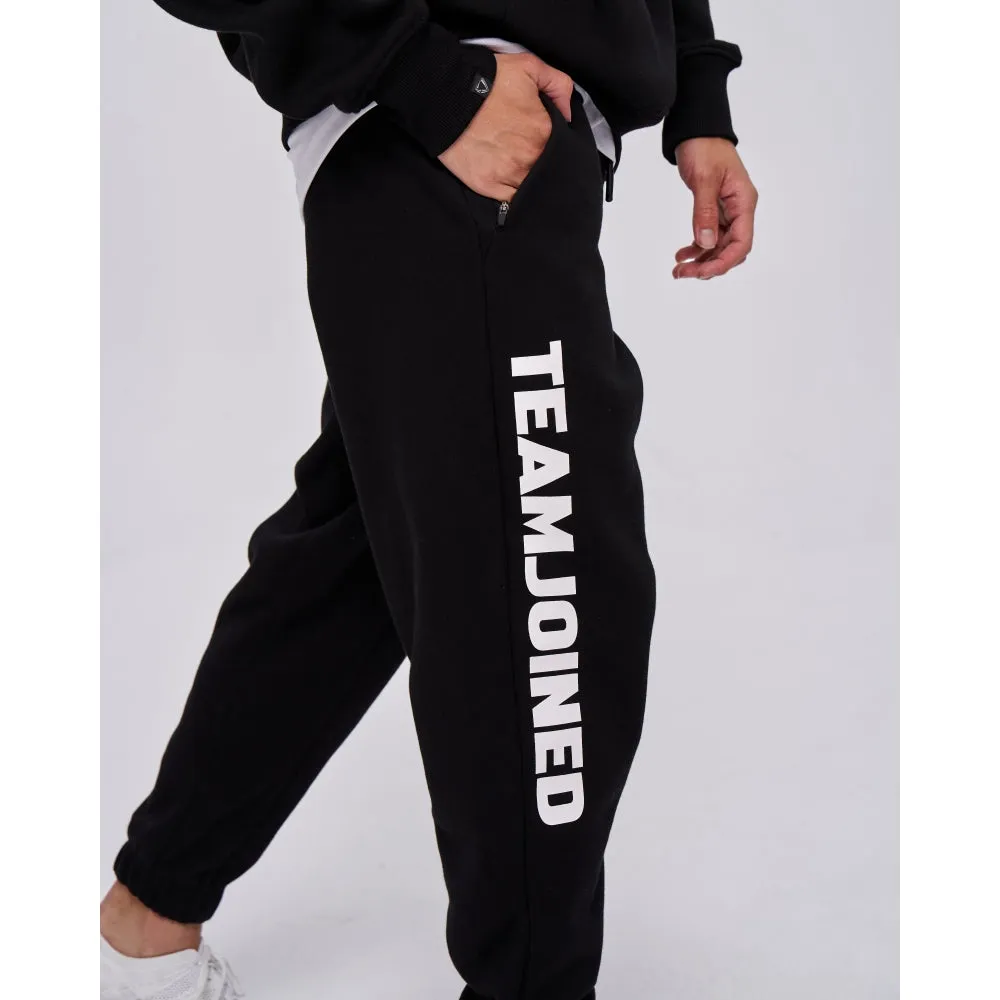 TEAMJOINED JOINED LOGO SWEATPANTS-BLACK